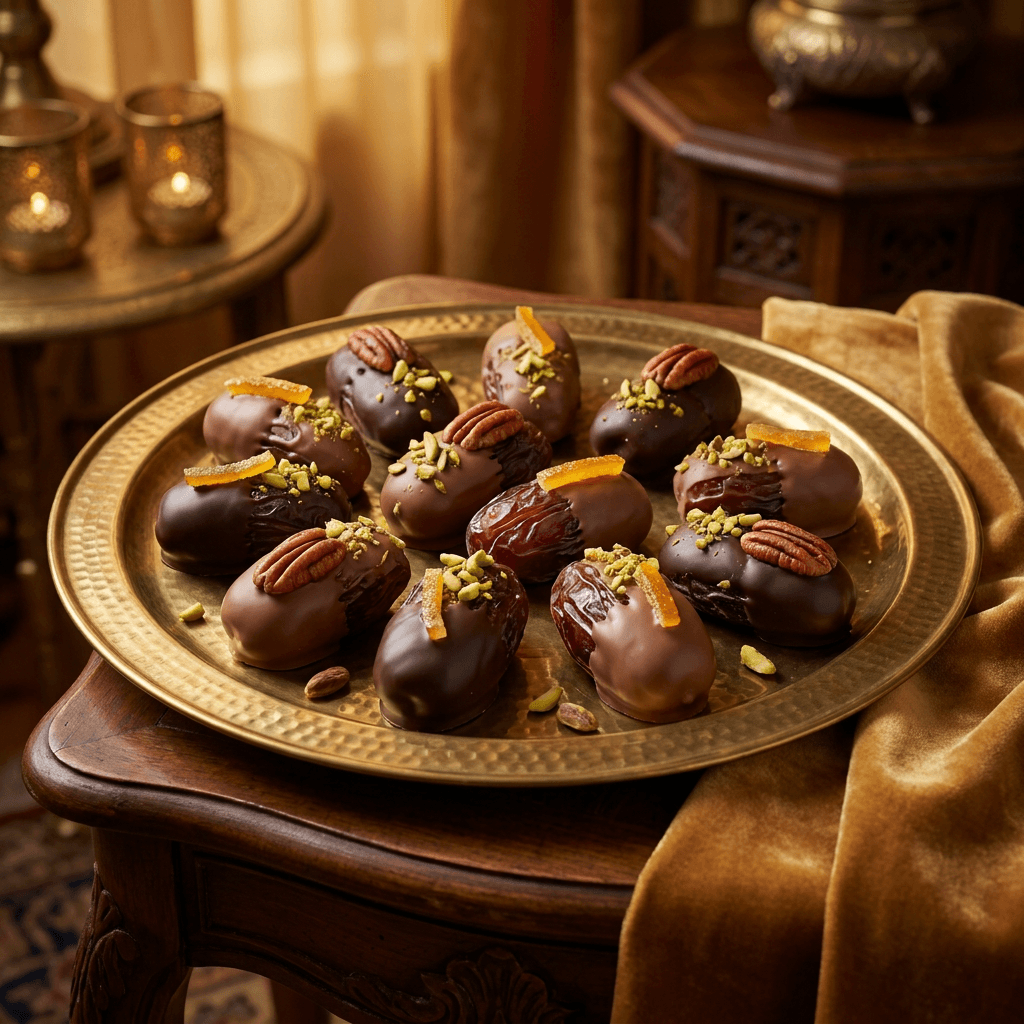 Belgian Chocolate Dipped Stuffed Medjool Dates