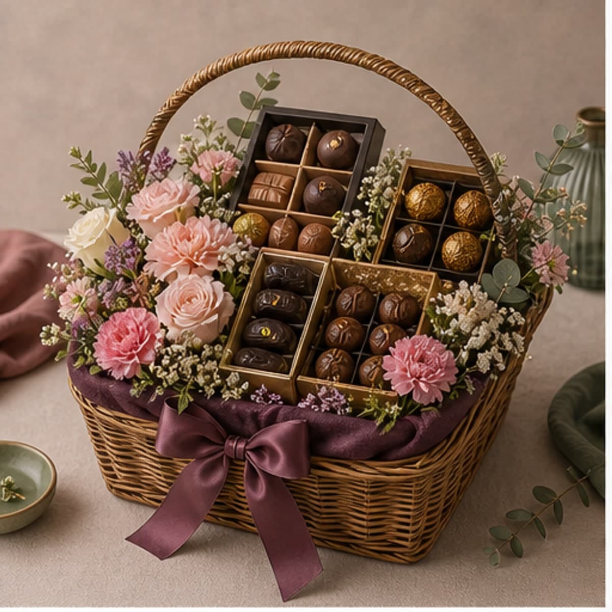 Chocolate Bloom Basket