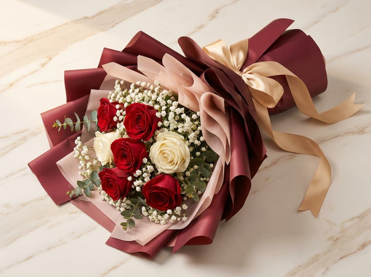 Classic Rose & Petal Bouquet