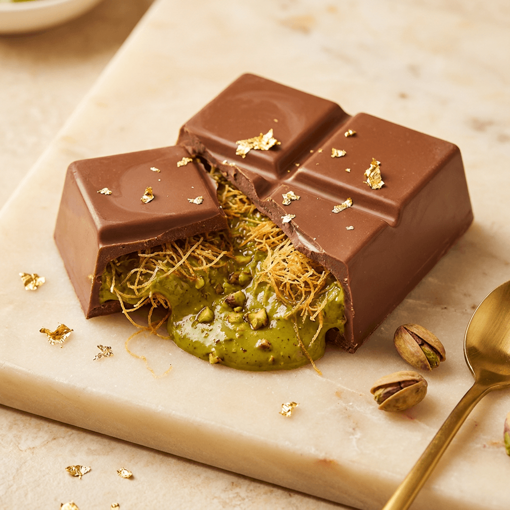 Artisan Pistachio Knafeh Dubai Chocolate Bar (200g)