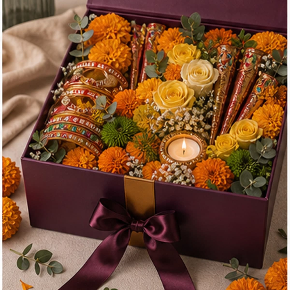 Marigold Mehndi Box