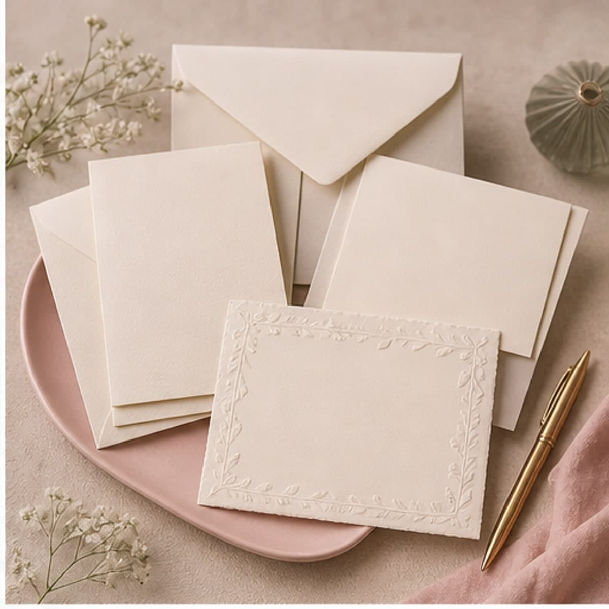 Simple White Paper Gift Cards