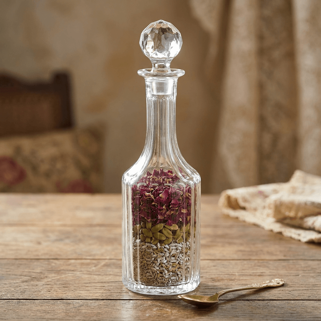 Royal Rose Petal Mukhwas Crystal Decanter (300g)